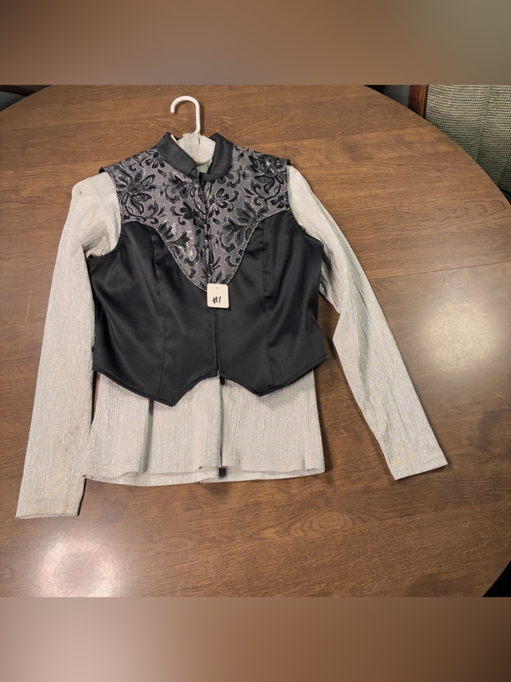 Women's Hobby Horse Gray And Black Large Show Jacket Blazer